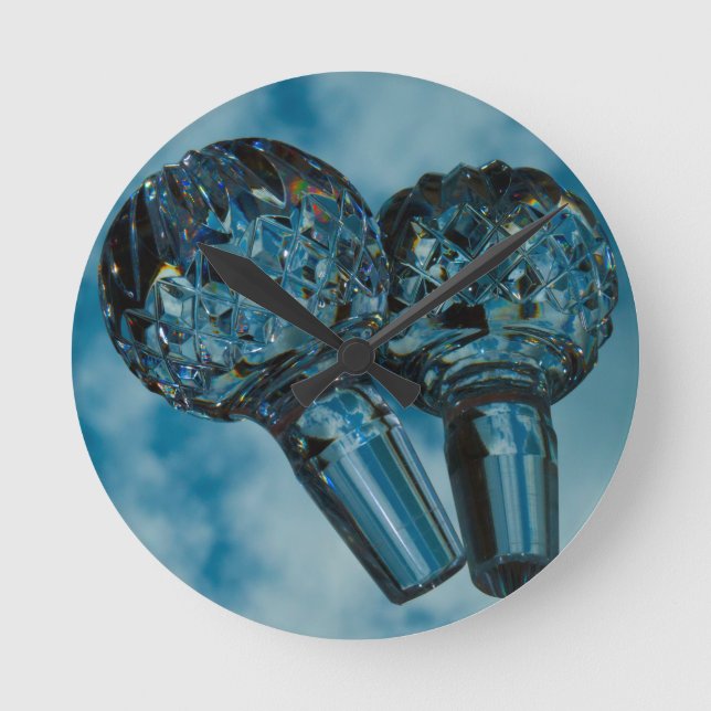 Yonder to the Crystal Blue Skies Round Clock (Front)