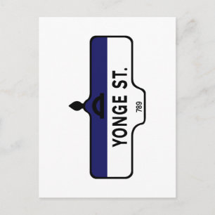 Yonge Street, Toronto Street Sign Postcard