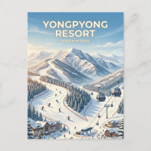 Yongpyong Ski Resort South Korea Postcard