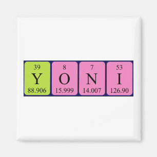Yoni periodic table name magnet