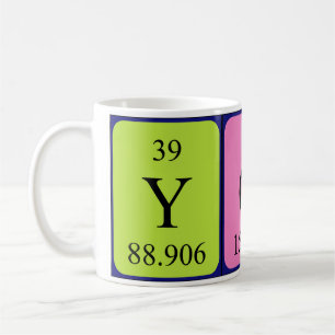 Yoni periodic table name mug