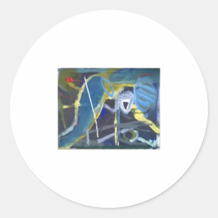 Yoni Whip-Stick Abstract Hankamer Artjunkhaus Art Classic Round Sticker