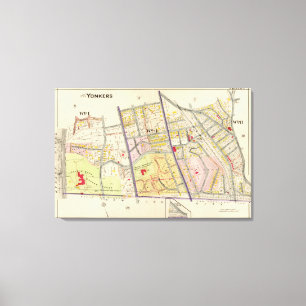 Yonkers Atlas Map 2 Canvas Print