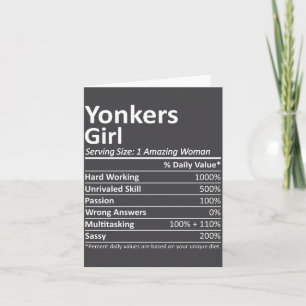Yonkers Girl Ny New York State Funny City Home Roo Card