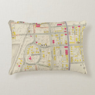 Yonkers Map Atlas Decorative Cushion
