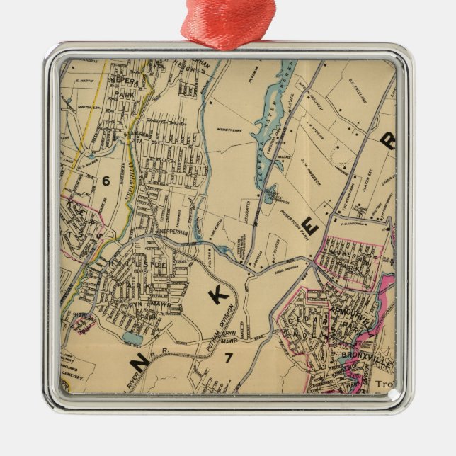 Yonkers, New York 11 Metal Tree Decoration (Front)
