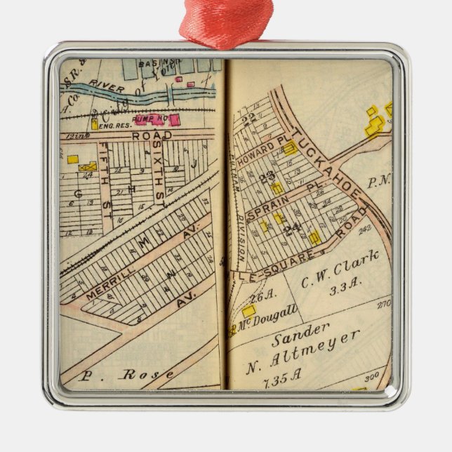 Yonkers, New York 2 Metal Tree Decoration (Front)