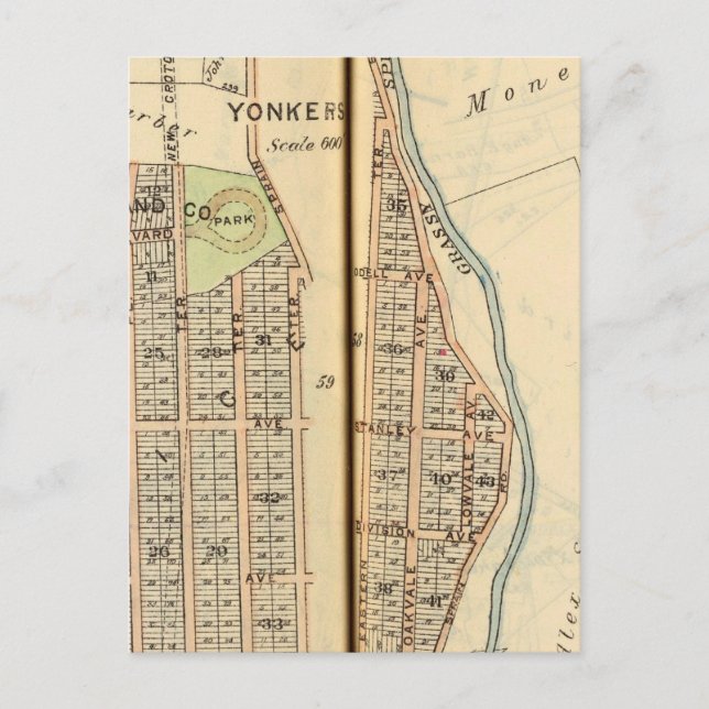 Yonkers, New York 4 Postcard (Front)