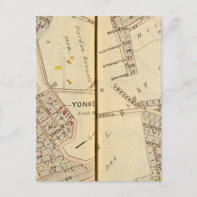 Yonkers, New York 7 Postcard (Front)
