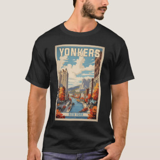 Yonkers New York Usa Vintage Travel Tourism   T-Shirt