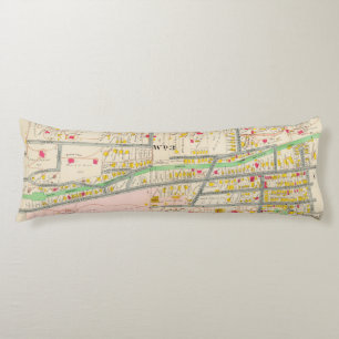 Yonkers NY Map Body Cushion