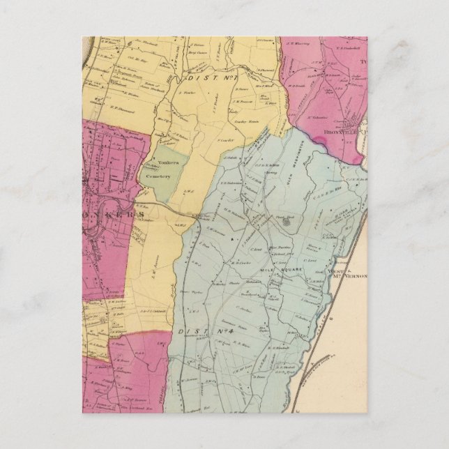 Yonkers, Town Postcard (Front)