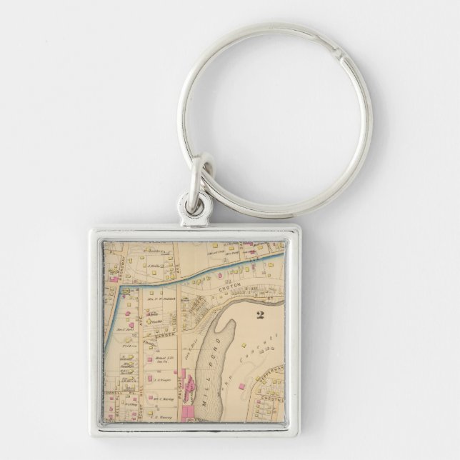 Yonkers wards 2-3, New York Key Ring (Front)