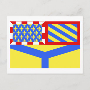 Yonne flag postcard