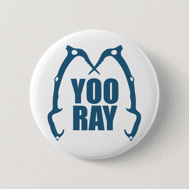 Yoo Ray (Ouray) Ice Climbing 6 Cm Round Badge (Front)