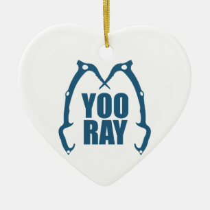 Yoo Ray (Ouray) Ice Climbing Ceramic Tree Decoration
