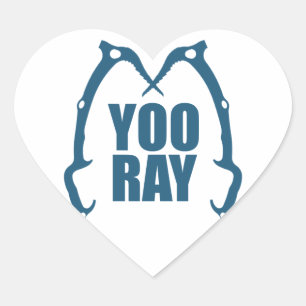Yoo Ray (Ouray) Ice Climbing Heart Sticker