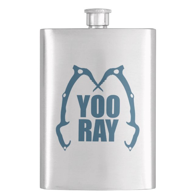 Yoo Ray (Ouray) Ice Climbing Hip Flask (Front)