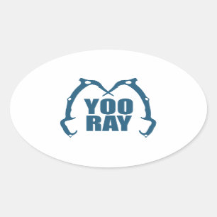 Yoo Ray (Ouray) Ice Climbing Oval Sticker