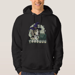 Yooouuu Ghosts Beagle Dog Purple Witch Hat Hallowe Hoodie