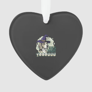 Yooouuu Ghosts Beagle Dog Purple Witch Hat Hallowe Ornament
