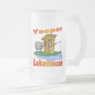 Yooper Lakehouse (Customise it) Frosted Glass Beer Mug