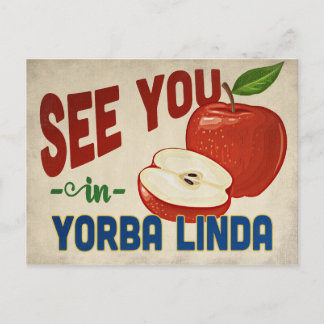 Yorba Linda California Apple - Vintage Travel Postcard