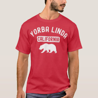 Yorba Linda California USA Flag Vintage Bear Orang T-Shirt