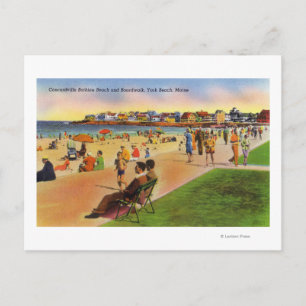 York Beach View of Concordville Beach & Postcard