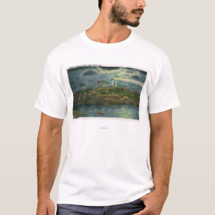 York Beach View of the Nubble Lighthouse at T-Shirt