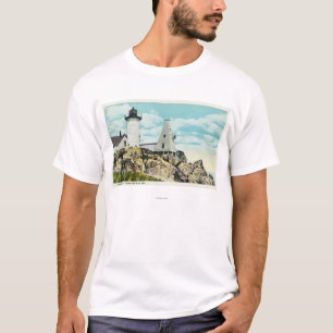 York Beach View of the Nubble Lighthouse T-Shirt