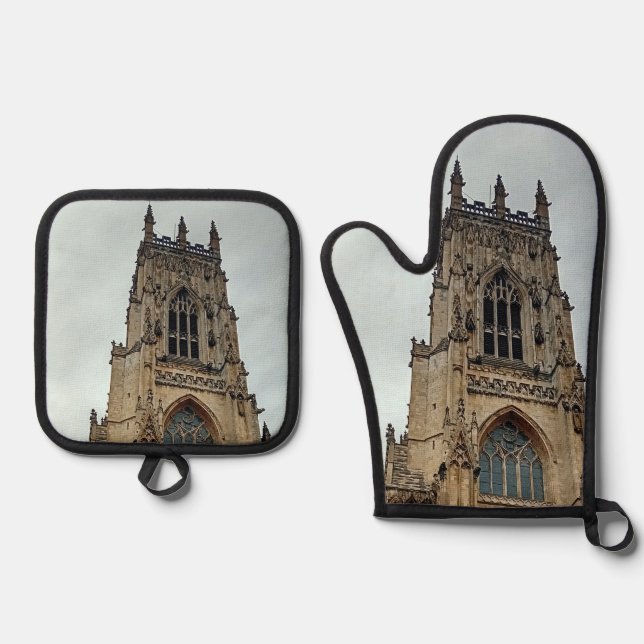 York Cathedral Oven Mitt & Pot Holder Set (Front)