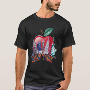 York City Skyline Statue of Liberty Empire State T-Shirt