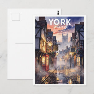 York England Vintage Travel Postcard