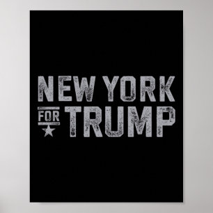 York For Trump 2024 New Yorkers Love Heart Trump Poster