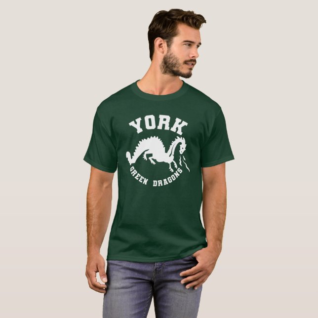 York Green Dragons Men's Basic T-shirt - Green (Front Full)
