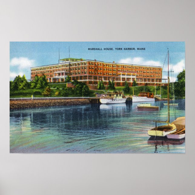 York Harbour View of the Marshall House Poster (Front)