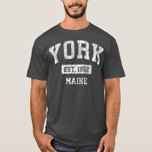York Maine ME Vintage Sports Established Design T-Shirt
