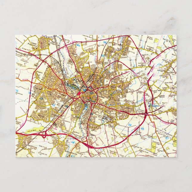 York Map Postcard (Front)