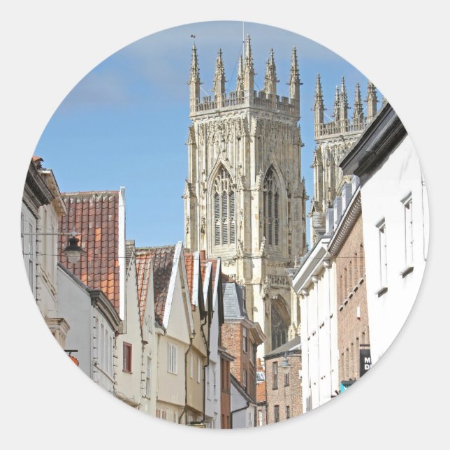 York Minster Classic Round Sticker (Front)
