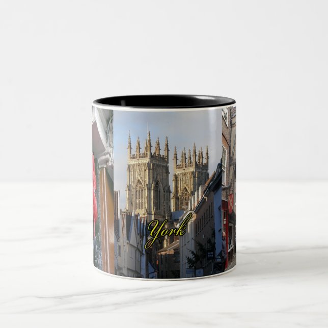 York Minster England Two-Tone Coffee Mug (Center)