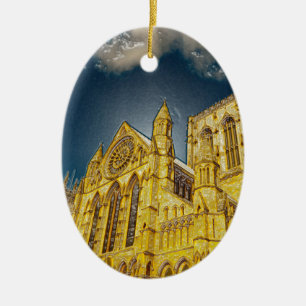 York Minster special effect Ceramic Tree Decoration