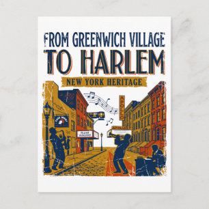 York New From Greenwich Village To Harlem Heritage Postcard
