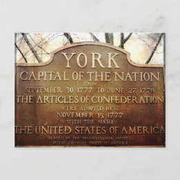 York Pennsylvania Nation's First Capital Postcard