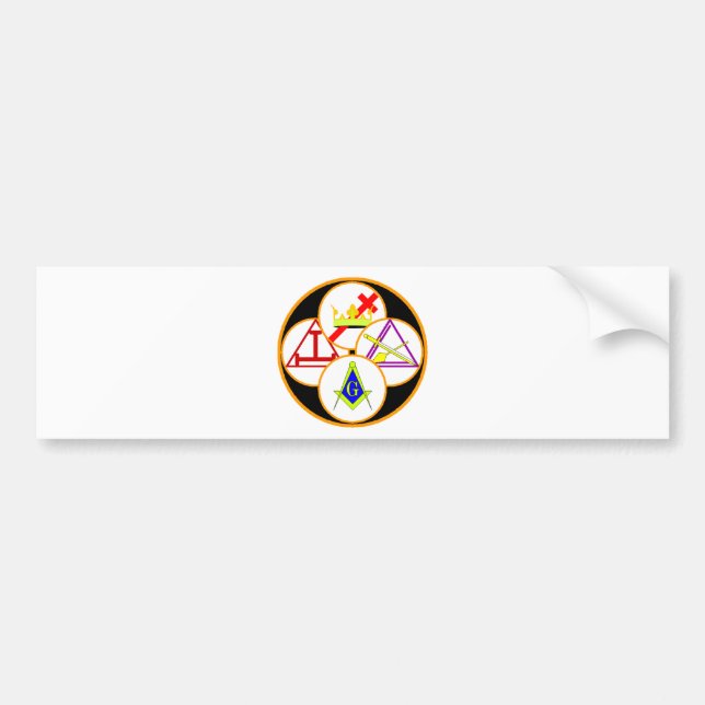 York Rite Mason Bumper Sticker (Front)