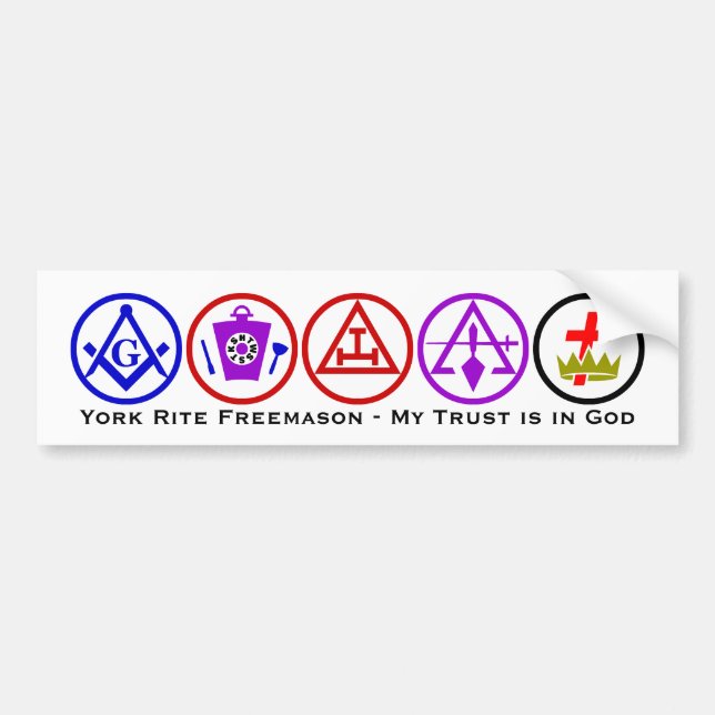 York Rite Trust in God Bumper Sticker (Front)