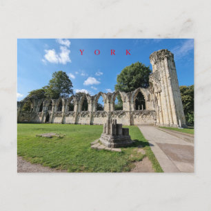 York St.Mary's Abbey view postcard