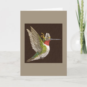 York the hummingbird card
