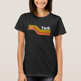 York - Vintage Men Women 70s 80s Graphic Cool Retr T-Shirt