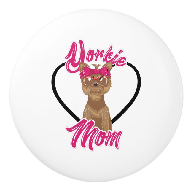 Yorki Mum Ceramic Knob (Front)